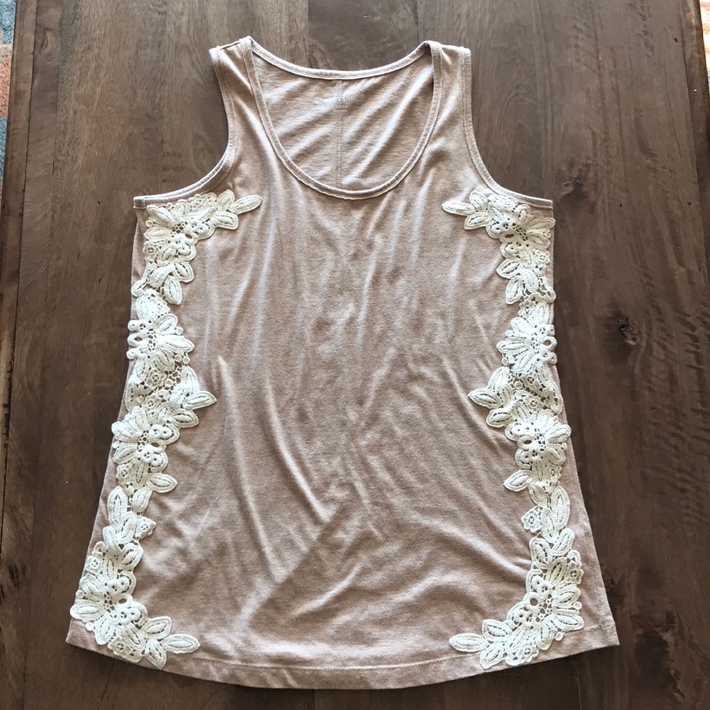 Stetson crochet lace racerback tank